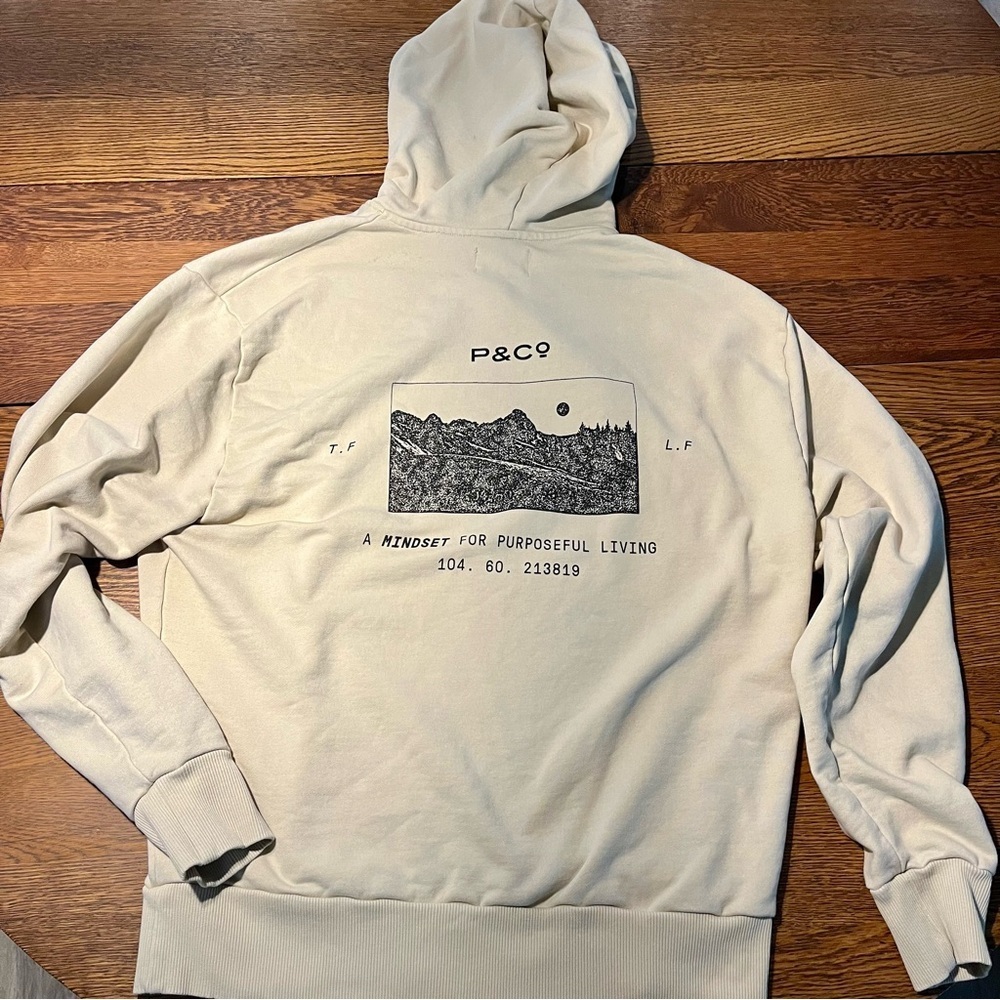 P & Co A Mindset For Purposeful Living Tan/Cream Hoodie Unisex- Small